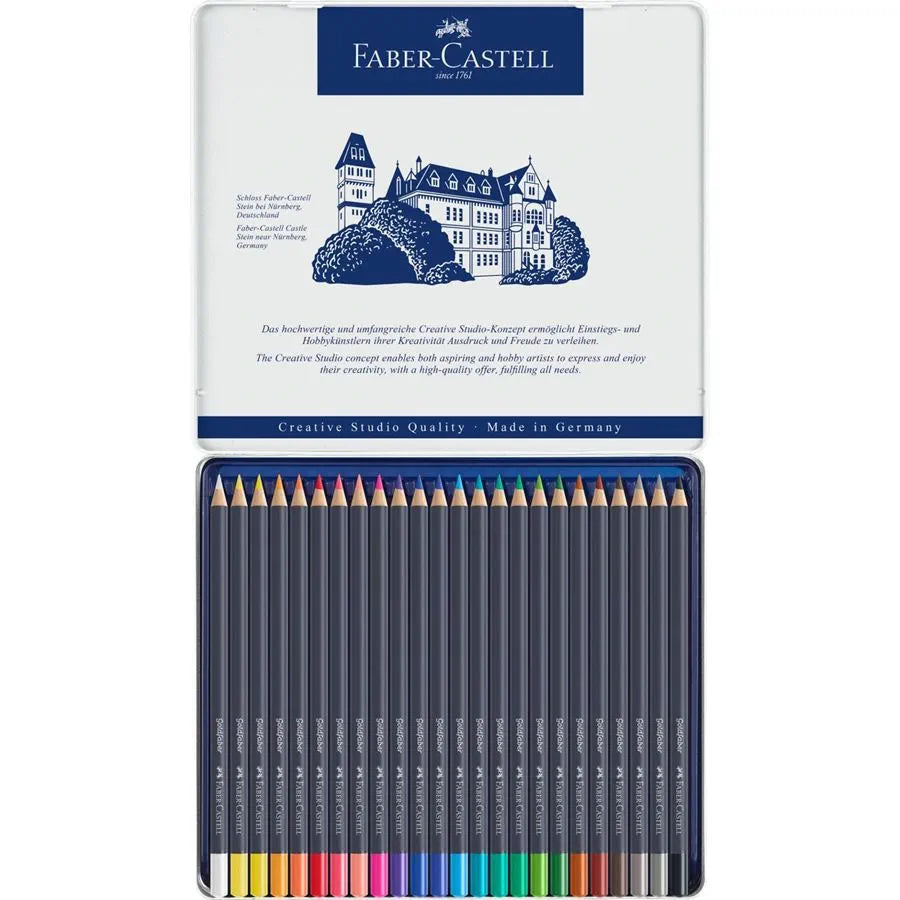 Matite colorate Goldfaber conf. metallo da 24