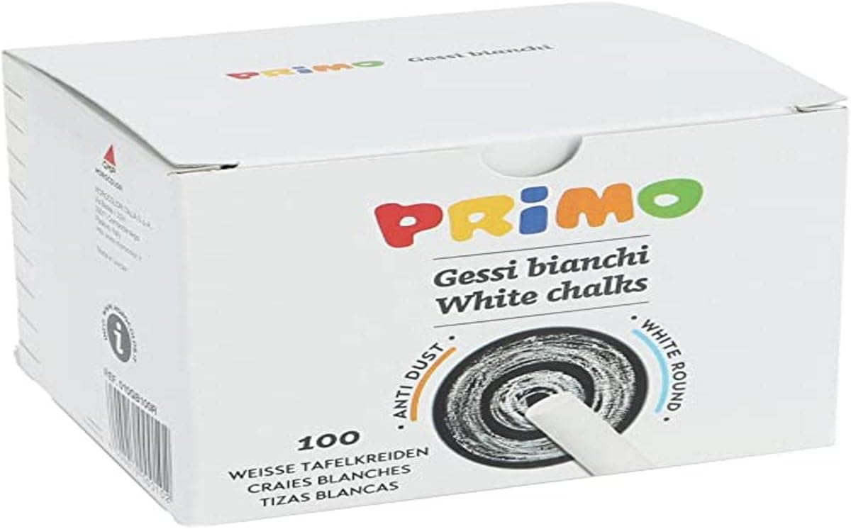 MOROCOLOR scatola 100 gessetti tondi bianco