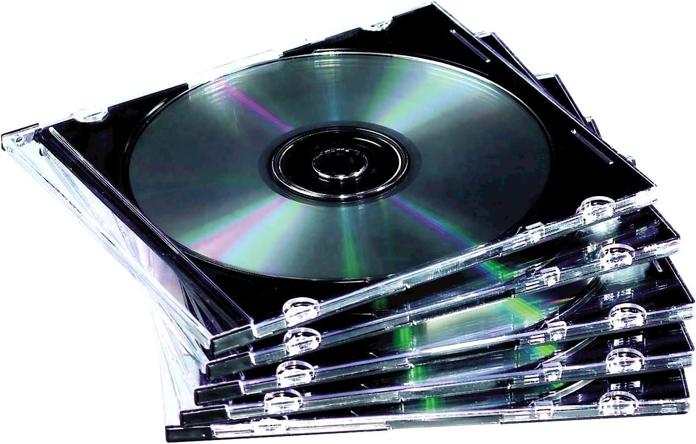 Fellowes Custodie per CD Jewel Case Slim, Confezione da 10 Pezzi, Trasparente