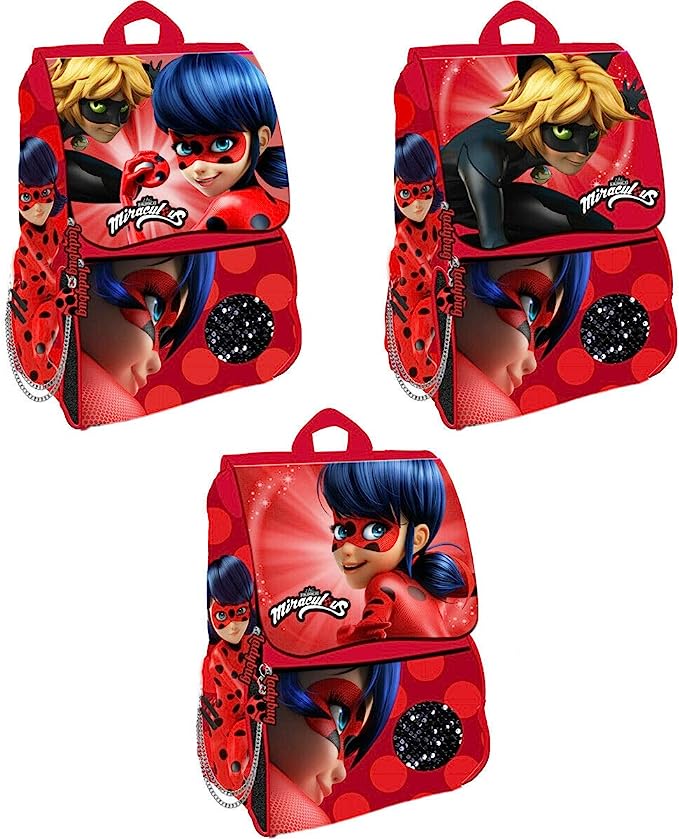 LADY BUG ZAINO ESTENSIBILE CON 3 PATTINE MIRACULOUS
