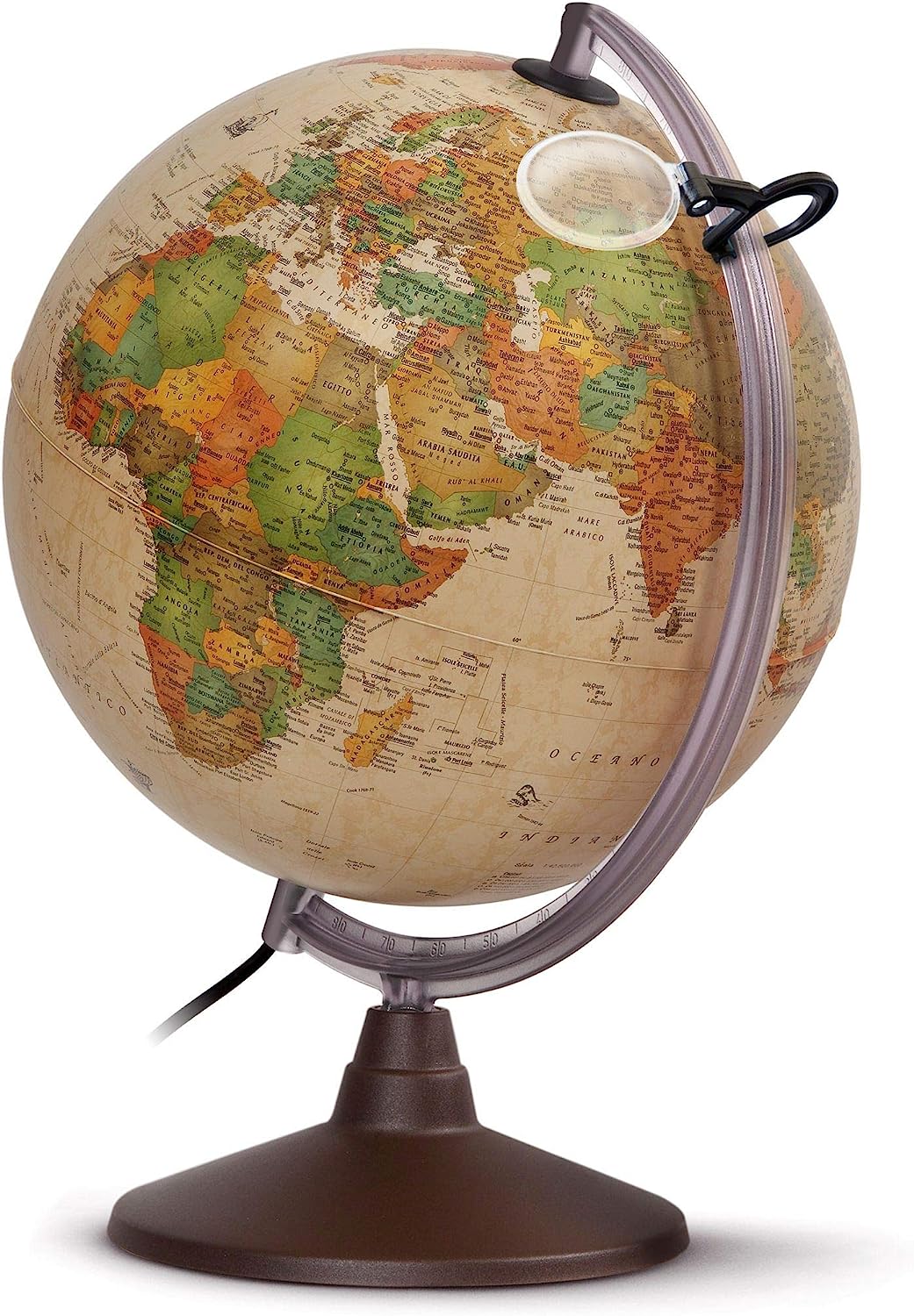 TECNODIDATTICA Mappamondo Nova Rico Marco Polo 30, 0330MP, marrone, plastica