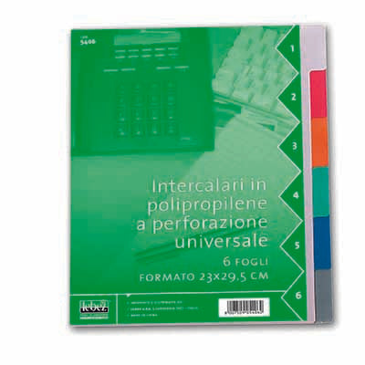 INTERCALARE 6 FOGLI PP- LEBEZ 5406