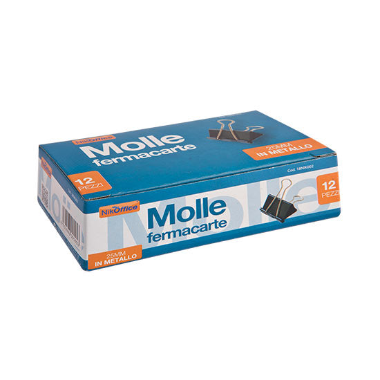 MOLLE FERMACARTE IN METALLO-A.N.S. CONF. DA 12 PZ