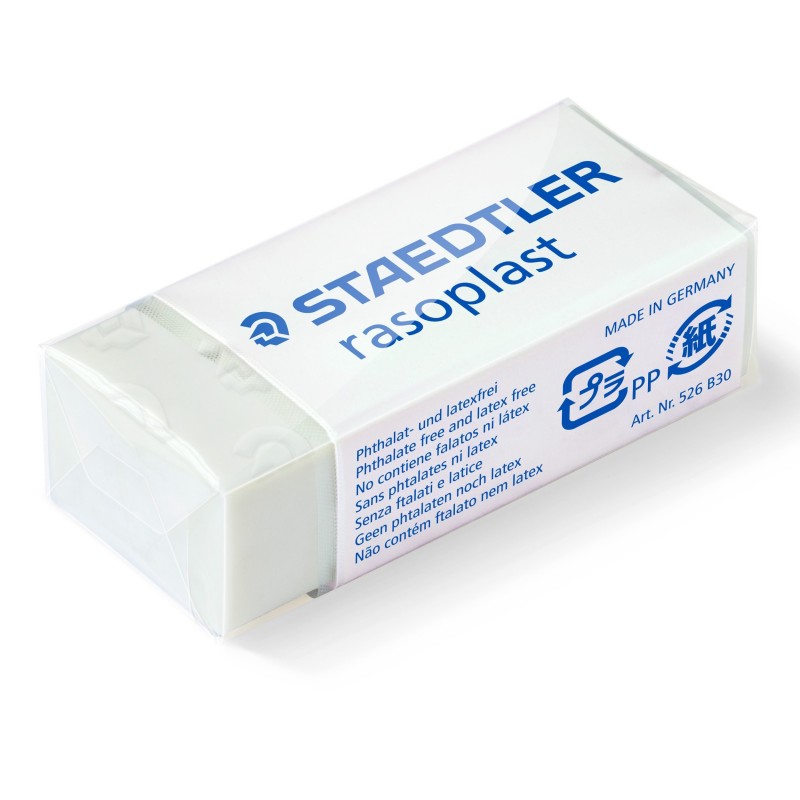 Staedtler Rasoplast MINI Gomme in gomma, 6-526 B30, colore: Bianco 30pz