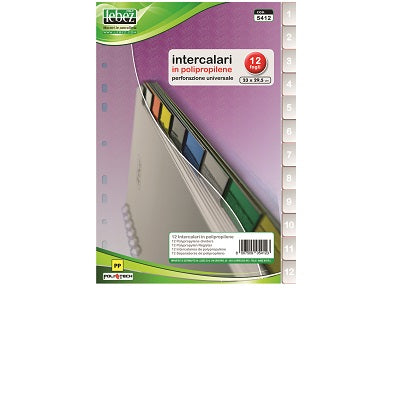 INTERCALARE 12 FOGLI PP - LEBEZ 5412