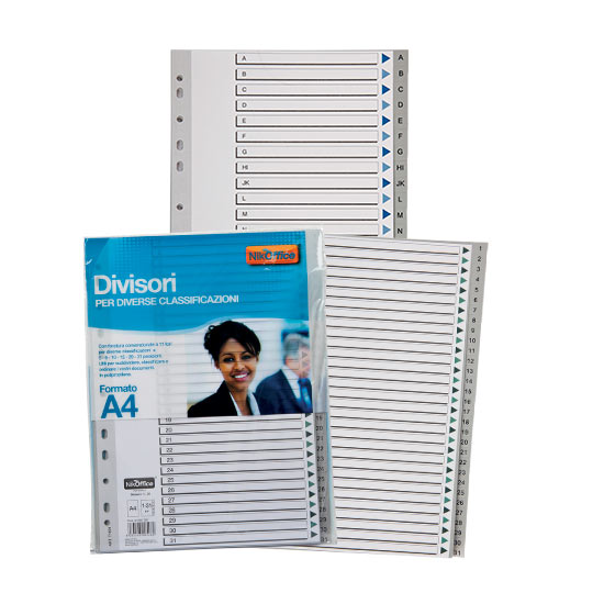 DIVISORI IN POLIPROPILENE PER CLASSIFICAZIONE 1-31 -CF 5PZ