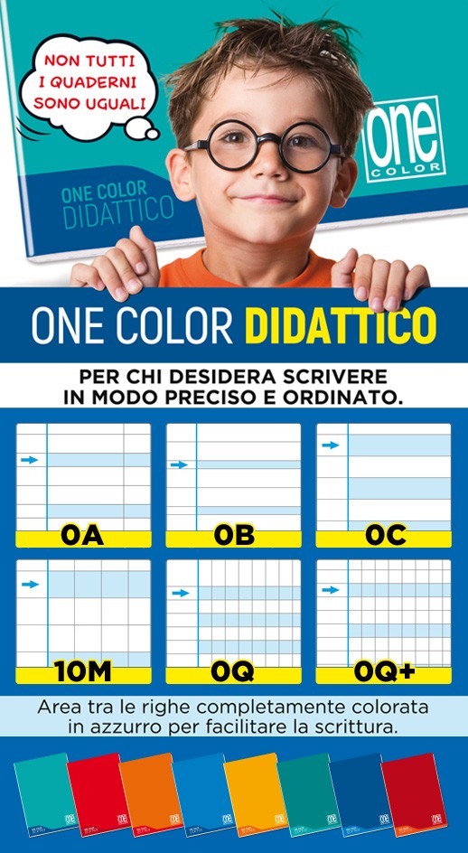 6 Maxi quaderni DIDATTICI One Color - Blasetti