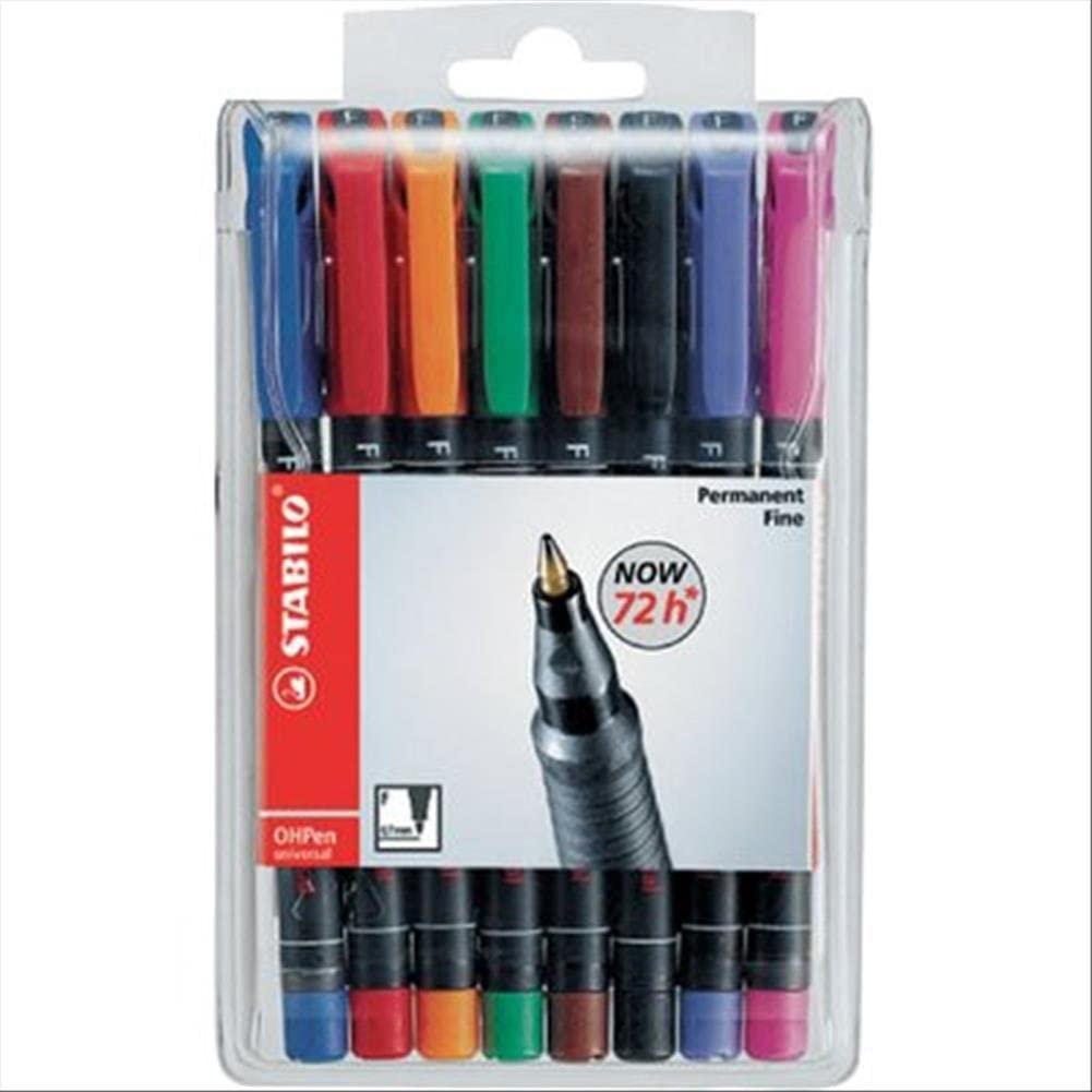 Stabilo OHPen universal permanente, 8 Pack marcatore permanente –