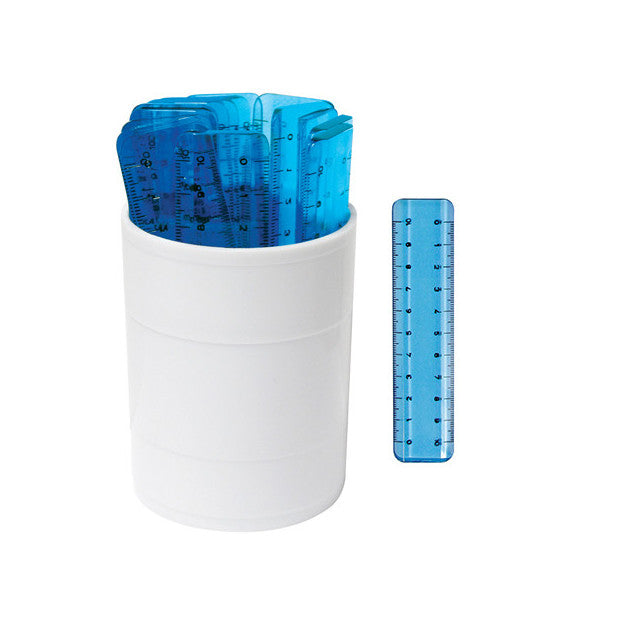 Righelli, 10cm, Espositore in Barattolo TRASPARENTE- CF15PZ - CWR
