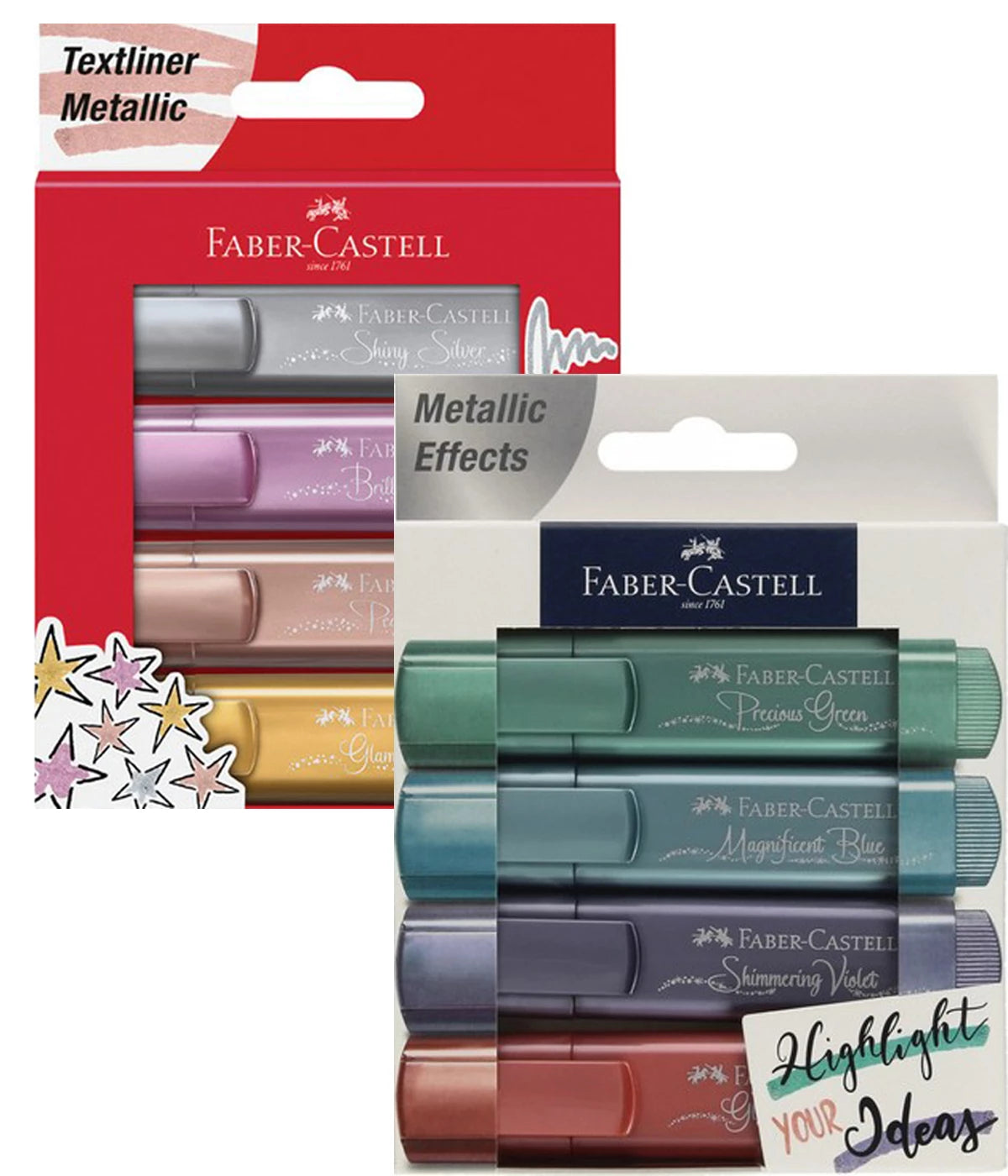 Faber-Castell Evidenziatore, Colore Metallic, 1,6 x 11,8 x 15,2 cm,