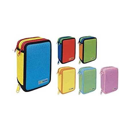 Astuccio 3 zip -18+18 colori- Saccuccioli Color - Lebez