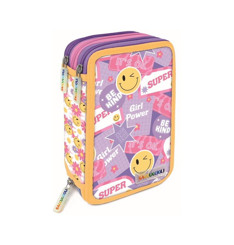 Astuccio 3 zip Girls Collection - Lebez