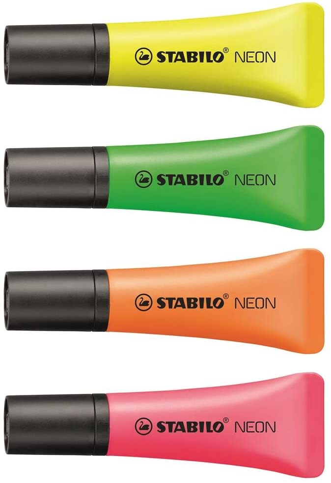Evidenziatore - STABILO NEON Colormix - 4 pz