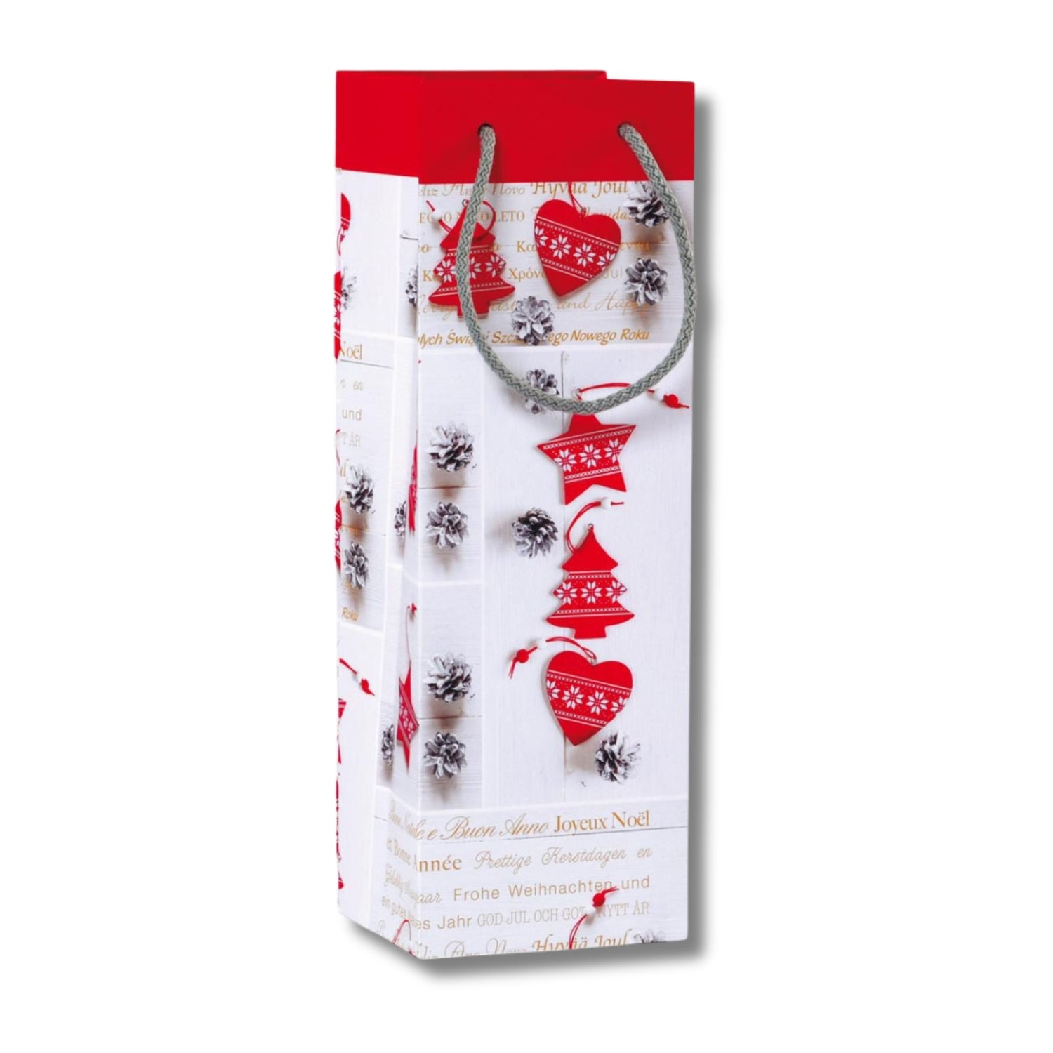 Infactory Wine-gift-bags: Set Di 48 Sacchetti Regalo Natalizi In Carta Kraft Per Bottiglie Di Vino (borsa Regalo Per Bottiglia - Foto 8