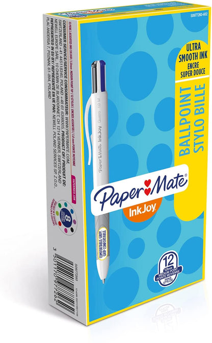 Paper Mate Inkjoy Quatro Penna a Sfera a Scatto 4 Colori Punta M 1,0 Mm, (s0977260)