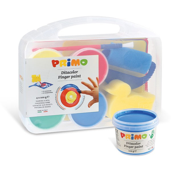 Tempera a dita in vasetto, valigetta multiuso - MOROCOLOR
