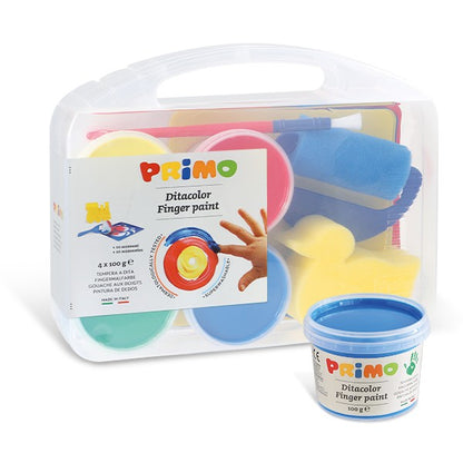 Tempera a dita in vasetto, valigetta multiuso - MOROCOLOR