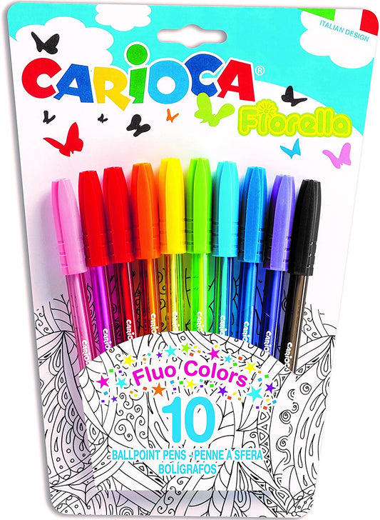 Carioca Fiorella Penna a sfera Multi 10pezzo(i), multicolore