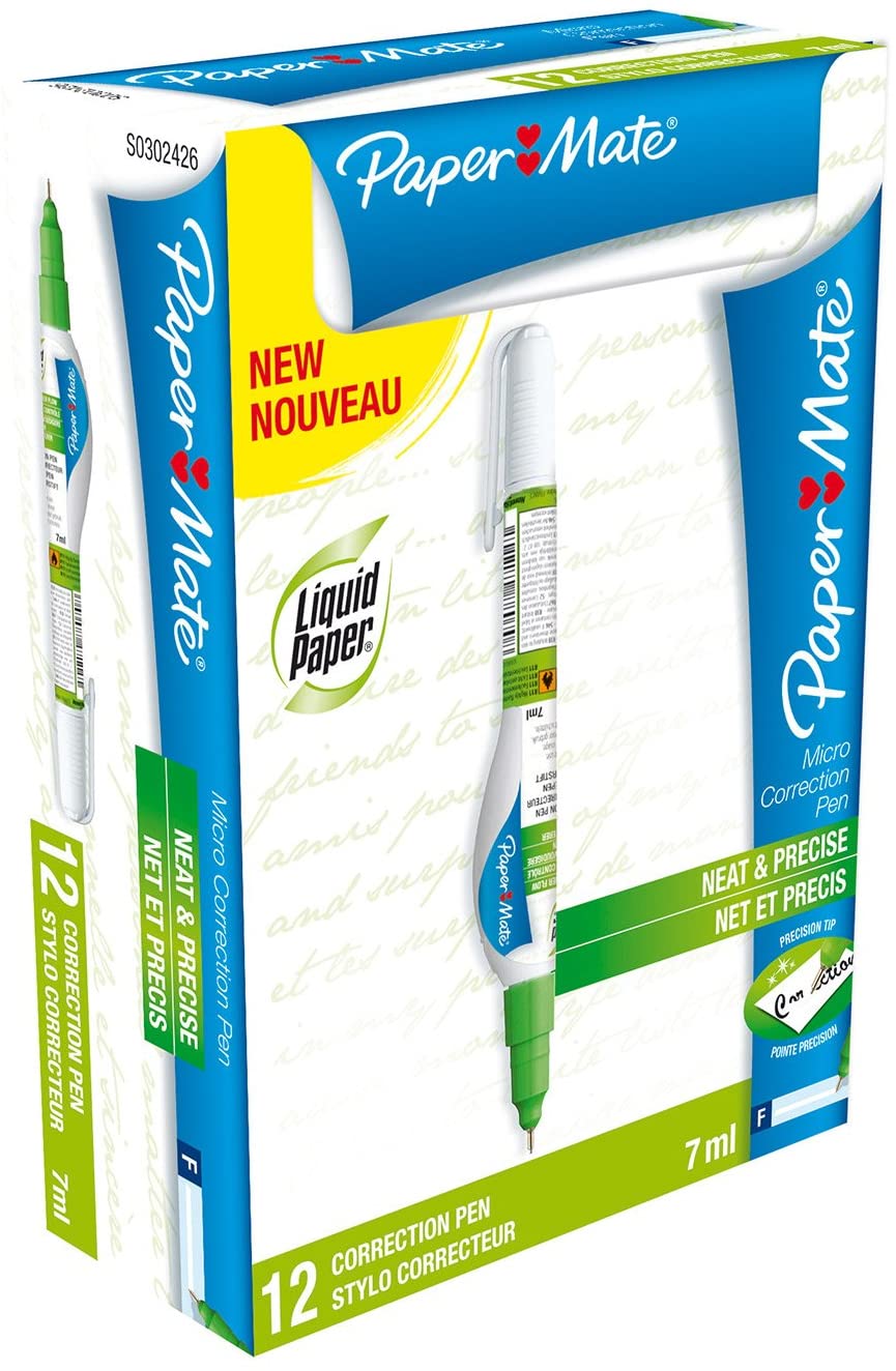 Paper Mate-Penna correttore NP10, 7ml  confezione 12 pezzi. P87101