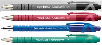 Penna a Sfera a Scatto Flexgrip Ultra , Punta Media (1 mm) Paper Mate,  12PZ